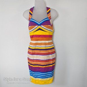 NWT Calvin Klein Multicolor Striped Sheath Dress 4